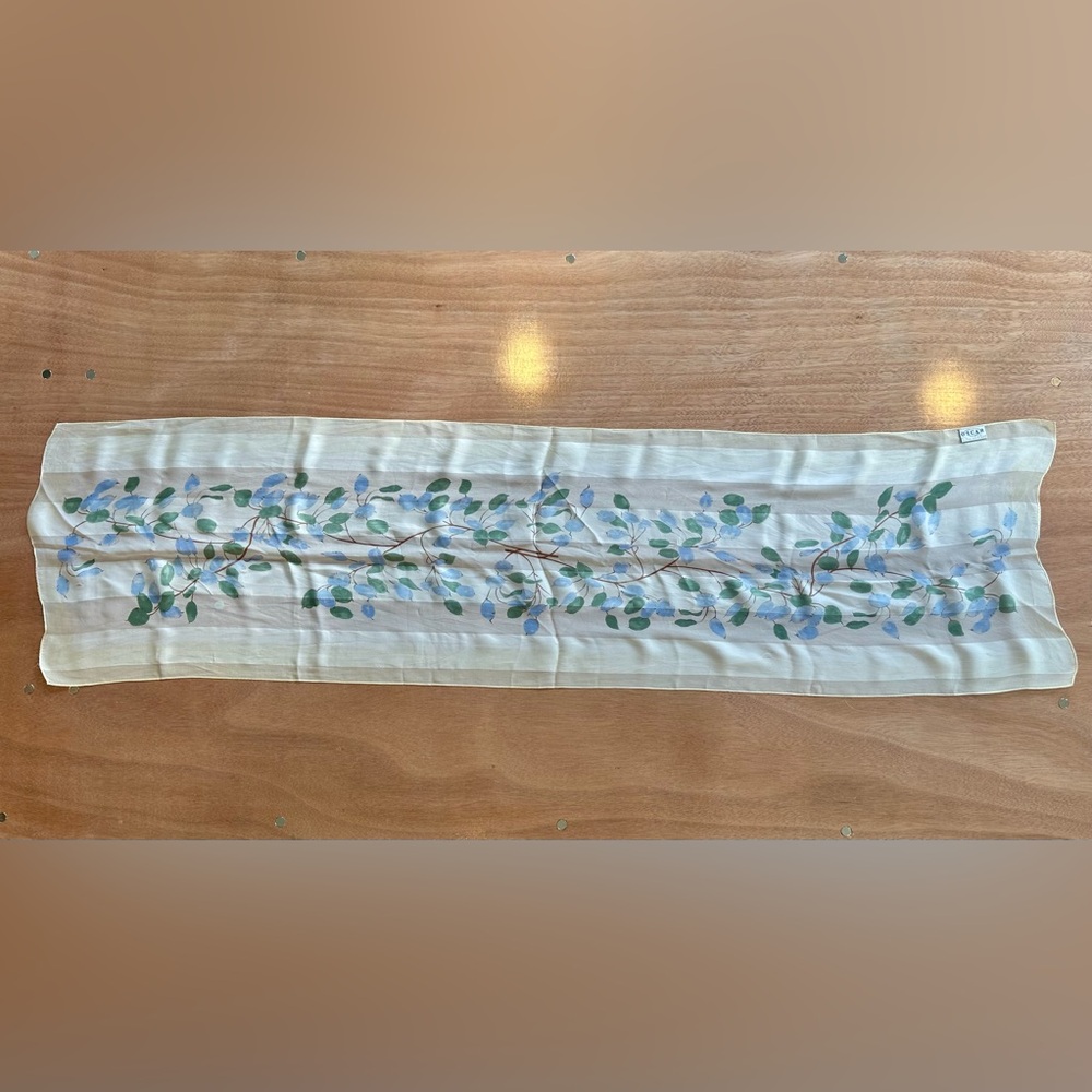 Oscar de la Renta Floral Silk Scarf